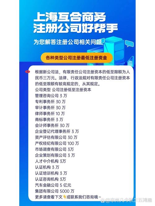 企业最低注册资金多少？一文详解不同类型公司的注册门槛